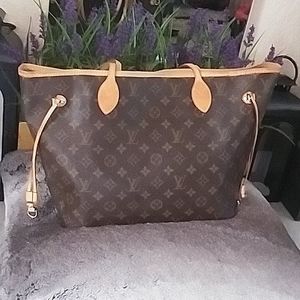 ××SOLD××Louis Vuitton Brown Monogram Neverfull MM